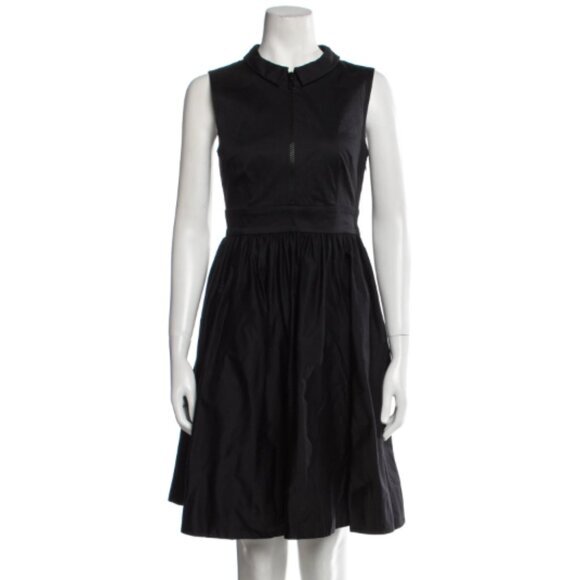 Kate Spade New York Collared Fit & Flare Dress in Black Size 8 - Picture 1 of 11